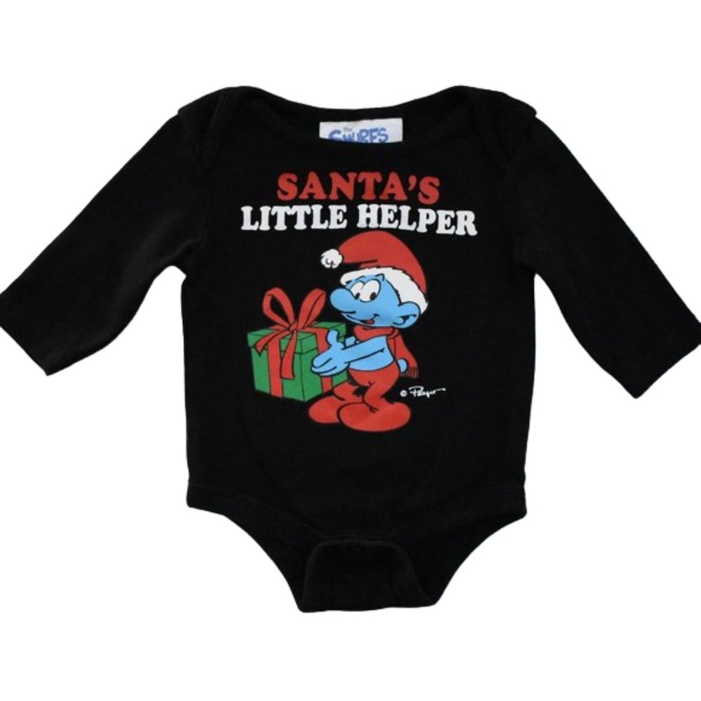 Peyo Smurfs Santa's Little Helper Bodysuit 0-3 Months